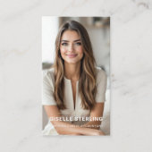 Neutral Beige Accountant CPA Minimal Modern Visitenkarte (Vorderseite)