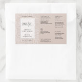 Neutral Beige Bohemian Logo 4OZ Cosmetic Bottle Rechteckiger Aufkleber (Tasche)