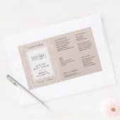 Neutral Beige Bohemian Logo 4OZ Cosmetic Bottle Rechteckiger Aufkleber (Umschlag)