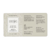 Neutral Beige Boho Pattern Logo 2OZ Dropper Bottle (Vorne)