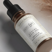 Neutral Beige Boho Pattern Logo 2OZ Dropper Bottle