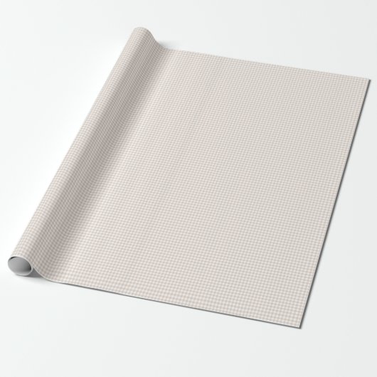 Neutral Beige Brown Gingham Wrapping Paper Geschenkpapier (Ungerollt)