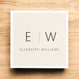 Neutral Beige Classic Elegant Modernes Minimalisti Serviette