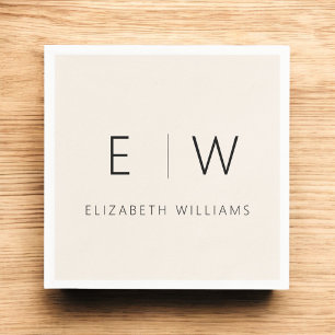 Neutral Beige Classic Elegant Modernes Minimalisti Serviette