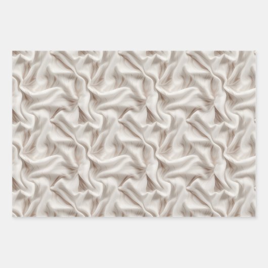 Neutral Beige, Cream & Ivory Wrapping Paper Sheets Geschenkpapier Set (Vorderseite)