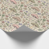 Neutral Beige Earthy Mushroom Seamless Pattern Geschenkpapier (Ecke)