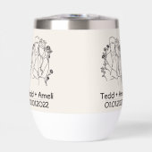 Neutral Beige Floral Couple (Vorderseite)