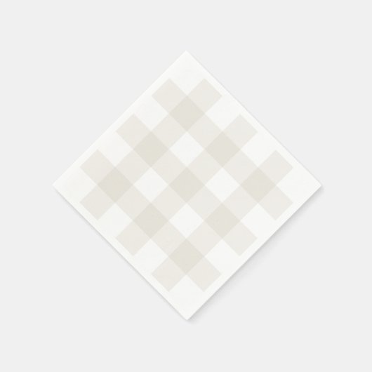 Neutral Beige Gingham Napkins Serviette (Ecke)