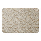 Neutral Beige Gold Botanical Leaf William Morris Badematte (Vorderseite)