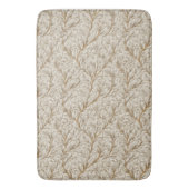 Neutral Beige Gold Botanical Leaf William Morris Badematte (Vorderseite Vertikal)