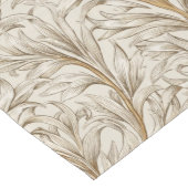 Neutral Beige Gold Botanical Leaf William Morris Mittelgroßer Tischläufer (Ecke)