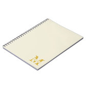 Neutral Beige Gold Monogram Notizblock (Linke Seite)