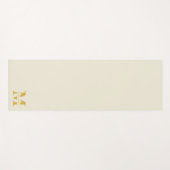 Neutral Beige Gold Monogram Yogamatte (Vorderseite (Horizontal))