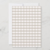 Neutral Beige Little Bunny Baby Shower Invitation Einladung (Rückseite)