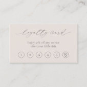 Neutral Beige Minimal Herzklettern QR Code Elegant Treuekarte (Vorderseite)