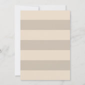 Neutral Beige Starfish Beach Hochzeit Einladung (Rückseite)