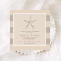 Neutral Beige Starfish Beach Hochzeit