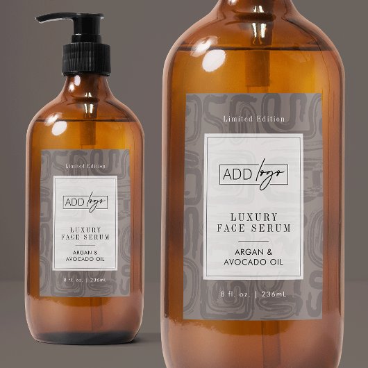 Neutral Beige Taupe Boho Waterproof Product Label Lebensmitteletikett