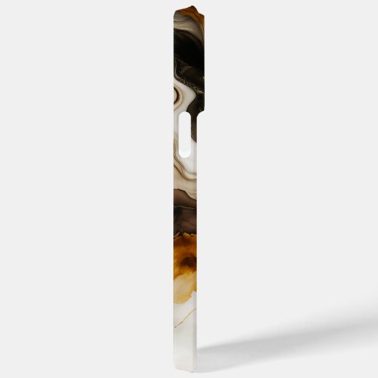 Neutral-Beige und Abstrakt-Goldsieb Case-Mate iPhone Hülle (Rückseite / Rechts)