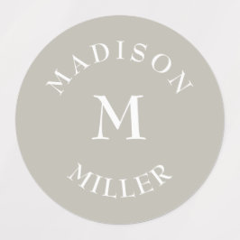 Neutral Beige Waterproof Daycare Baby Bottle Etiketten