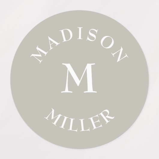 Neutral Beige Waterproof Daycare Baby Bottle Etiketten (Design 1)