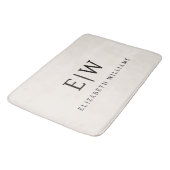 Neutral Beruflich Simple Monogram Minimalistisch Badematte (Schrägansicht)