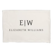 Neutral Beruflich Simple Monogram Minimalistisch Kissenbezug (Vorderseite)