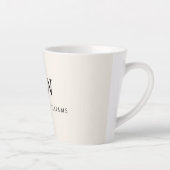 Neutral Beruflich Simple Monogram Minimalistisch Milchtasse (Rechts)