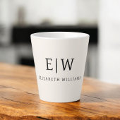 Neutral Beruflich Simple Monogram Minimalistisch Milchtasse