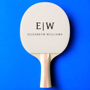 Neutral Beruflich Simple Monogram Minimalistisch Tischtennis Schläger