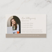 Neutral Berufliches Vintages Monogramm-Logo Visitenkarte (Vorderseite)