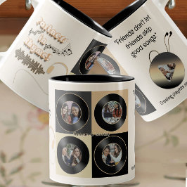 Neutral Best Friend Vinyl Photo Personalized Gift Zweifarbige Tasse