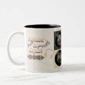 Neutral Best Friend Vinyl Photo Personalized Gift Zweifarbige Tasse (Links)