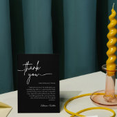 Neutral Black and White Minimalist Wedding Dankeskarte