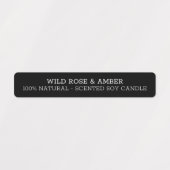 Neutral Black Candle Tamper-proof Siegel Labels Etiketten (Design 1)