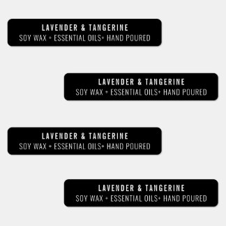 Neutral Black Candle Tamper-proof Siegel Labels Etiketten