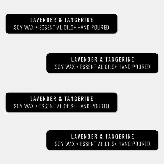 Neutral Black Candle Tamper-proof Siegel Labels Etiketten (Gruppe)