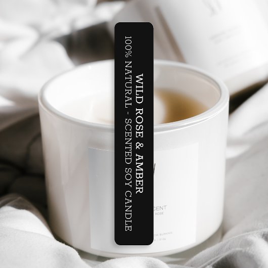 Neutral Black Candle Tamper-proof Siegel Labels Etiketten