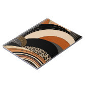 Neutral Black Orange Modern Boho Notizblock (Linke Seite)