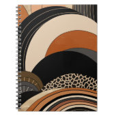 Neutral Black Orange Modern Boho Notizblock (Vorderseite)