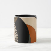 Neutral Black Orange Modern Boho Tasse (Zentrum)