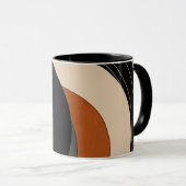 Neutral Black Orange Modern Boho Tasse (VorderseiteRechts)