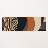 Neutral Black Orange Modern Boho Yogamatte (Vorderseite (Horizontal))