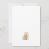Neutral Blue Pampas Grass Giraffe Babydusche Einladung (Rückseite)