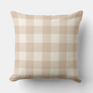 Neutral Blush Gingham Karo Kariert Kissen