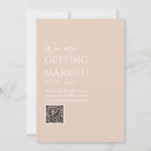 Neutral-Blush Minimalistisch Boho QR-Hochzeit Einladung (Rückseite)