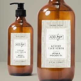 Neutral Bohemian Beige Waterproof Product Label Lebensmitteletikett