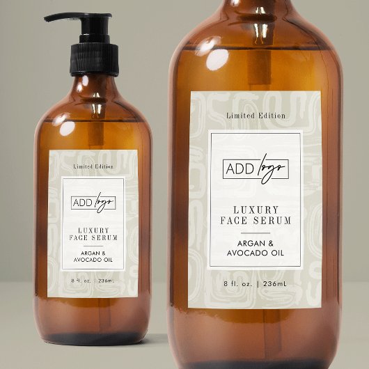 Neutral Bohemian Beige Waterproof Product Label Lebensmitteletikett