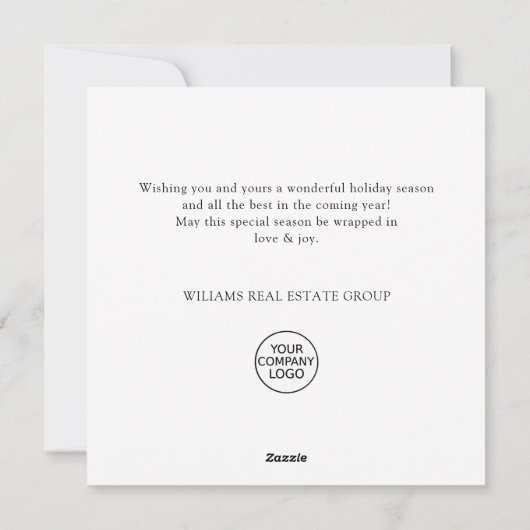 Neutral Bohemische Weihnachtsbaumfirma Feiertagskarte (Rückseite)