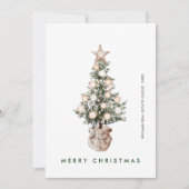 Neutral Bohemische Weihnachtsbaumfirma Feiertagskarte (Vorderseite)